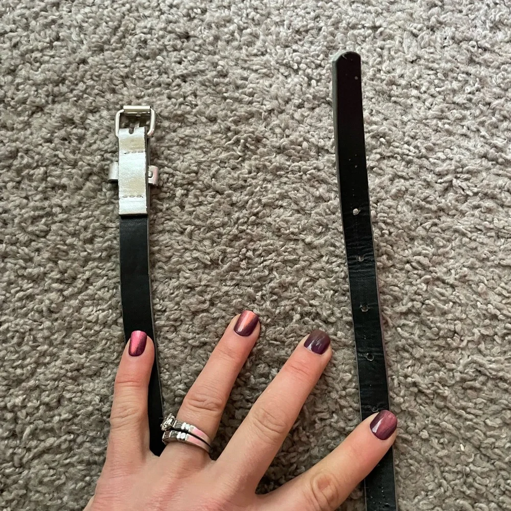🍒4/$15 Silver Metallic Kids Belt
